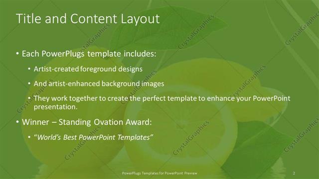 Title and Content presentation slide layout