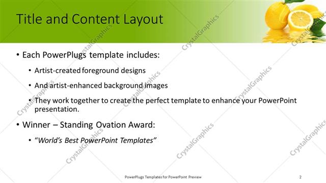 Title and Content presentation slide layout