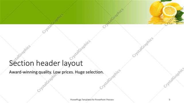 Section Header presentation slide layout