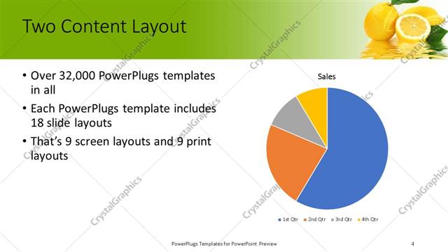 Two Content presentation slide layout