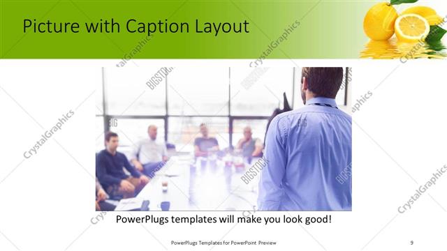 Picture with Caption presentation slide layout