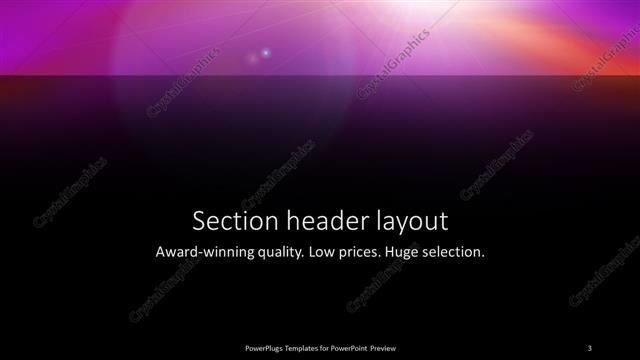 Section Header presentation slide layout