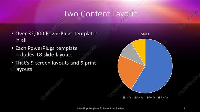 Two Content presentation slide layout