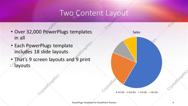 Two Content presentation slide layout
