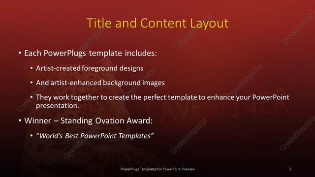 Title and Content presentation slide layout