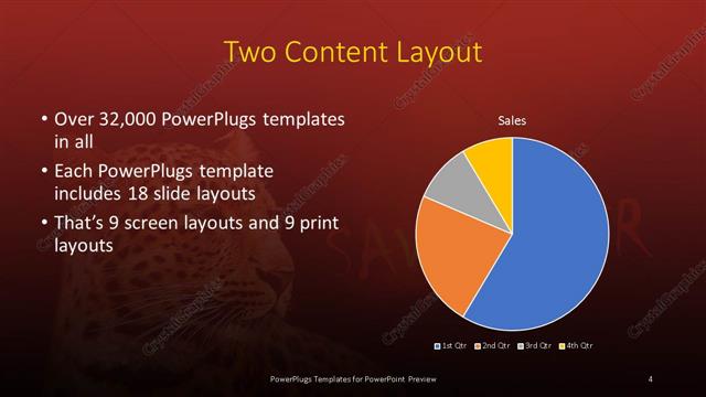 Two Content presentation slide layout