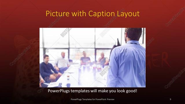 Picture with Caption presentation slide layout
