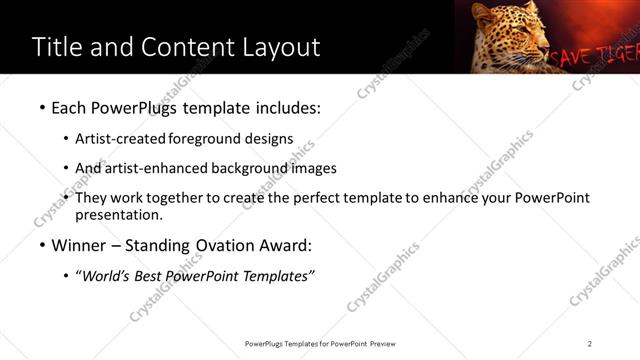 Title and Content presentation slide layout