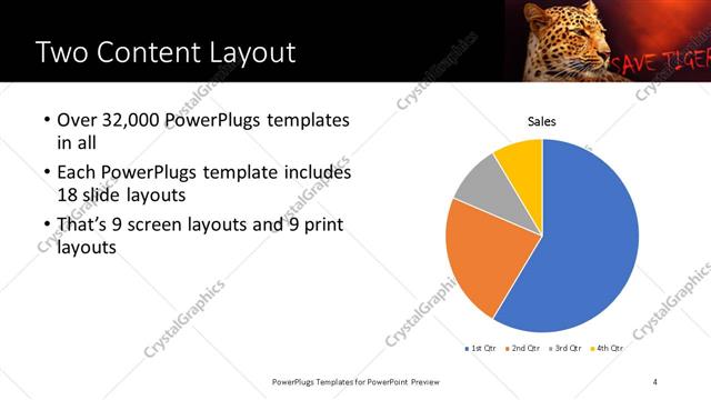 Two Content presentation slide layout