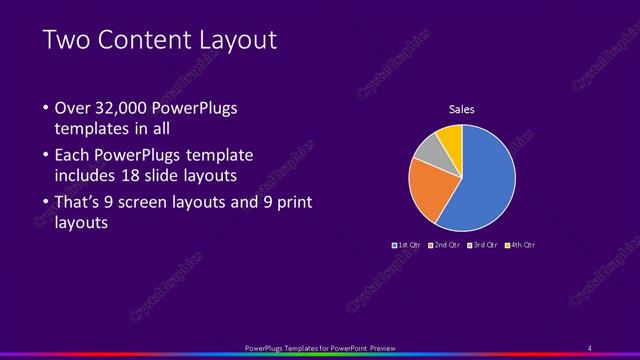 Two Content presentation slide layout
