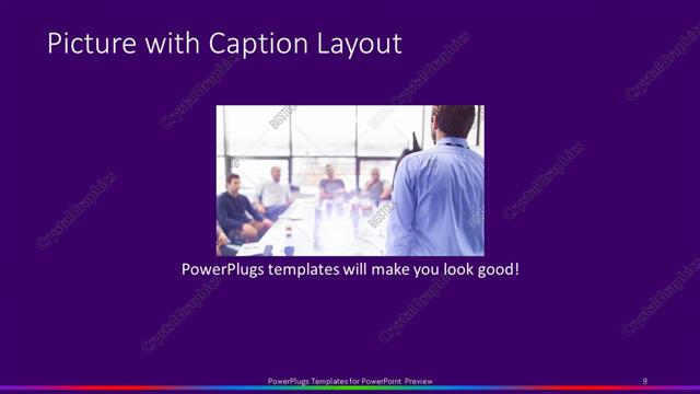 Picture with Caption presentation slide layout