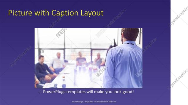 Picture with Caption presentation slide layout