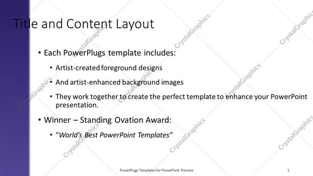 Title and Content presentation slide layout