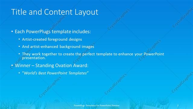 Title and Content presentation slide layout