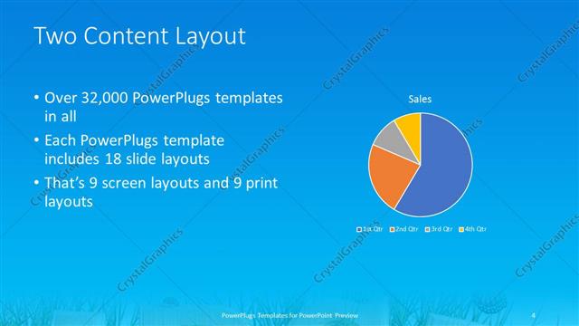 Two Content presentation slide layout