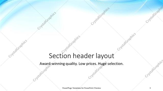 Section Header presentation slide layout