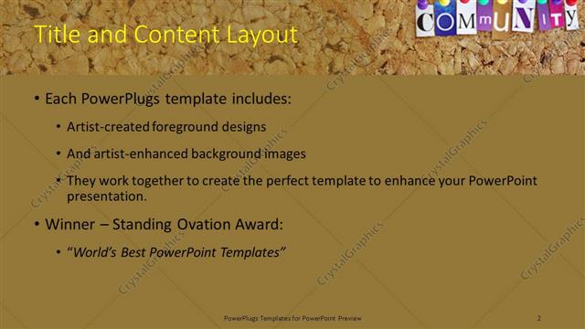 Title and Content presentation slide layout