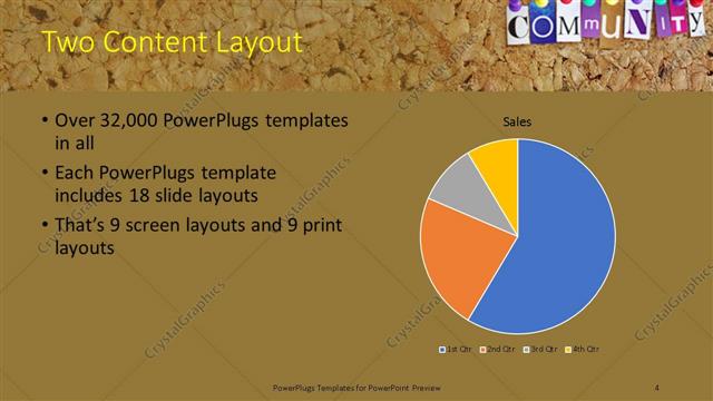 Two Content presentation slide layout