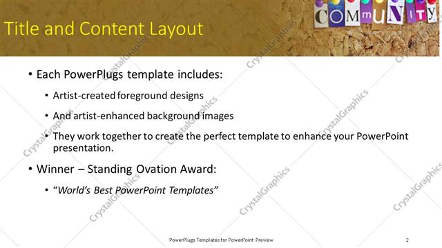 Title and Content presentation slide layout