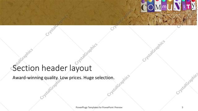 Section Header presentation slide layout