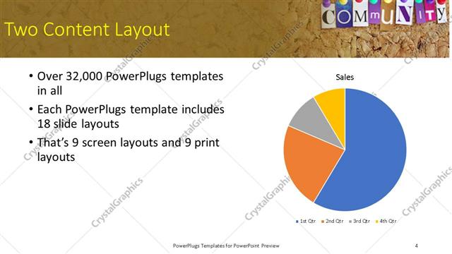 Two Content presentation slide layout