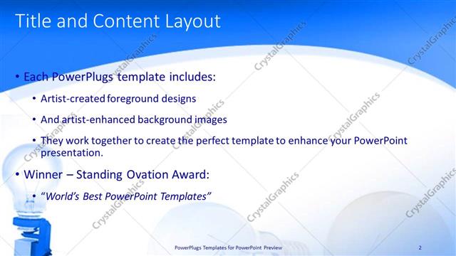 Title and Content presentation slide layout