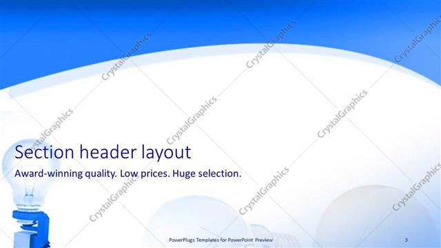 Section Header presentation slide layout