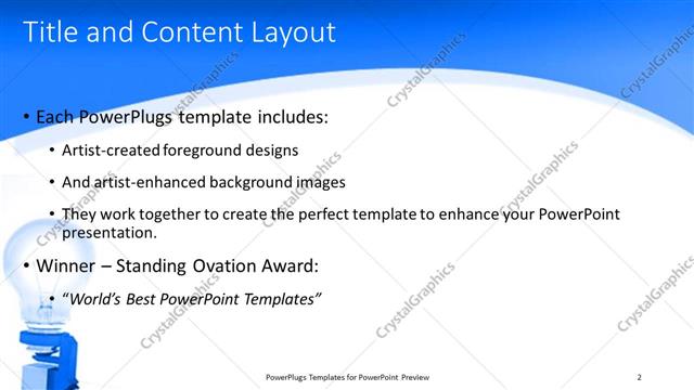 Title and Content presentation slide layout