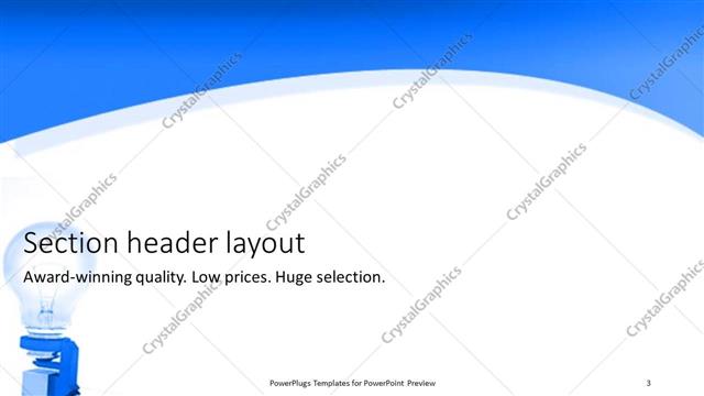Section Header presentation slide layout