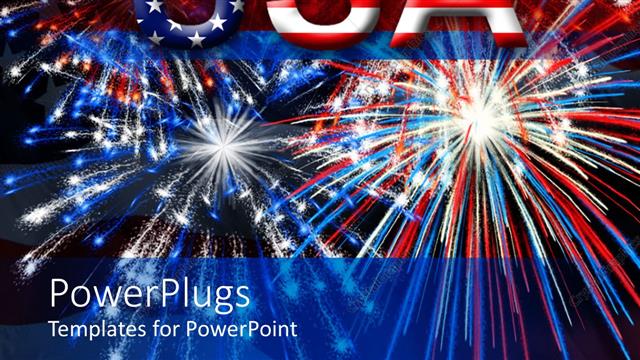  Presentation with letters - Letters of USA using star spangled banner texture