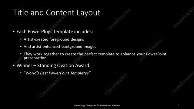 Title and Content presentation slide layout