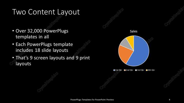 Two Content presentation slide layout