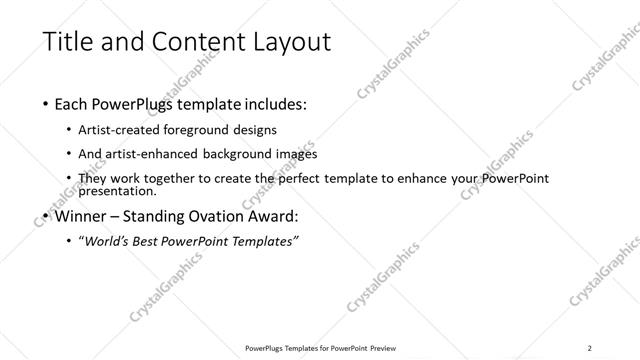 Title and Content presentation slide layout