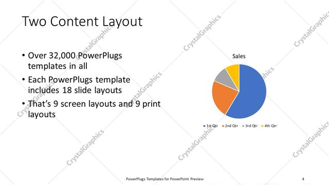Two Content presentation slide layout