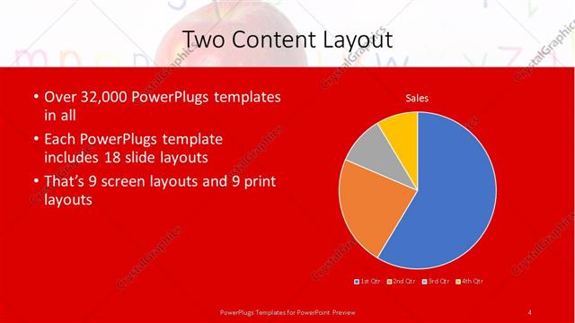 Two Content presentation slide layout