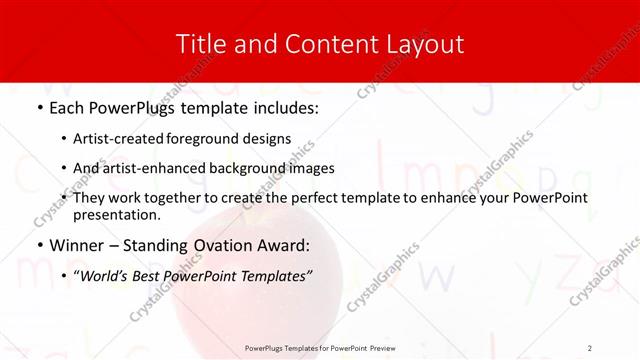Title and Content presentation slide layout