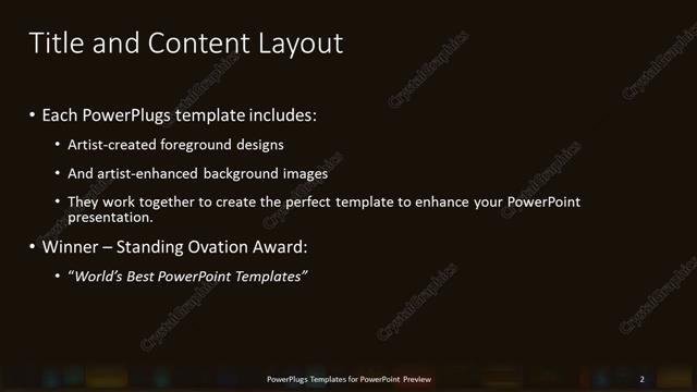 Title and Content presentation slide layout