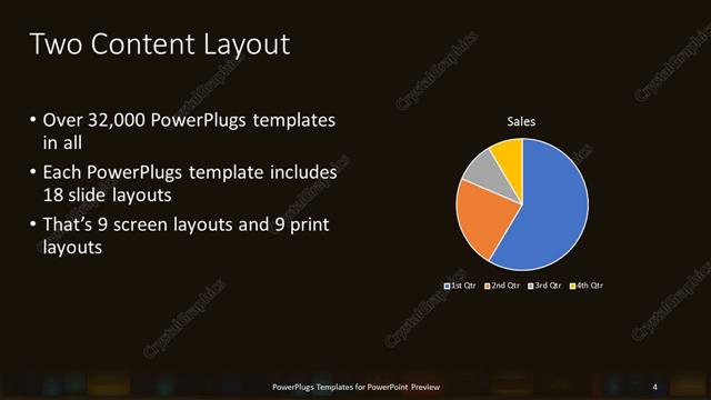Two Content presentation slide layout
