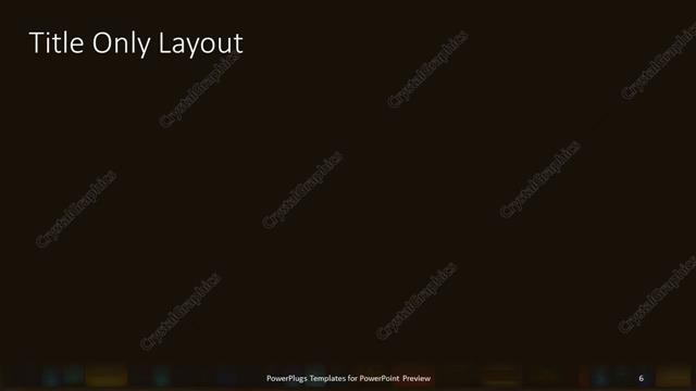 Title Only presentation slide layout