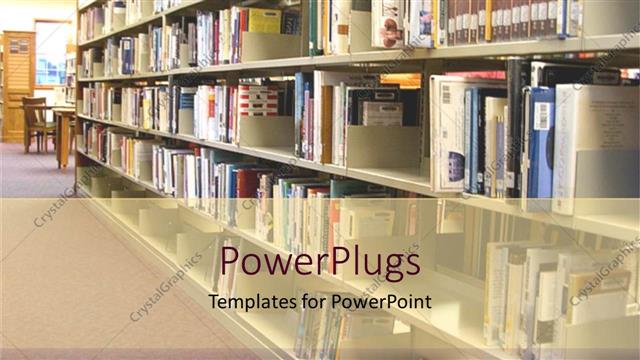  Presentation with community - Library book shelves rows of books public library education community