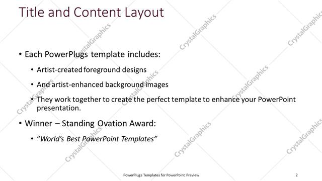 Title and Content presentation slide layout
