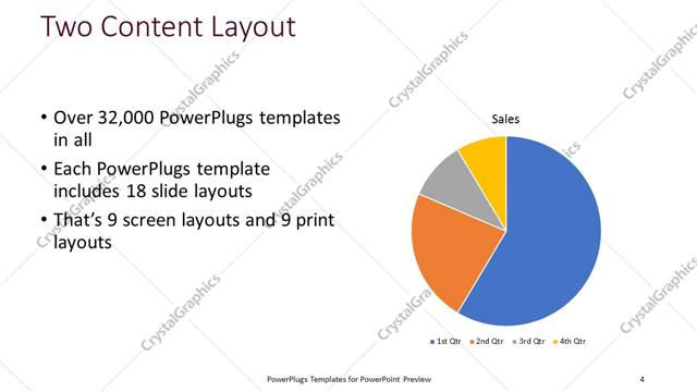 Two Content presentation slide layout