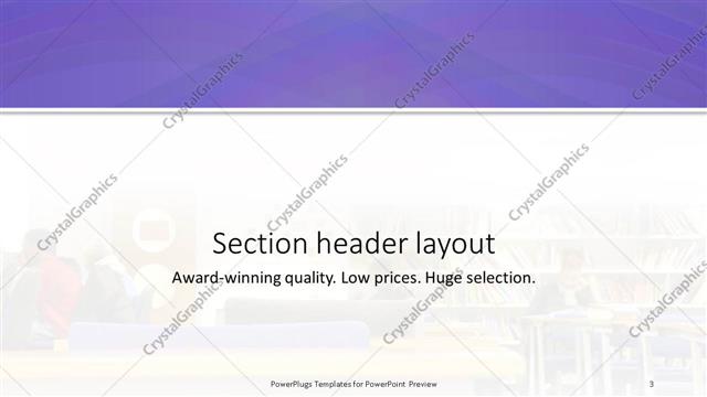 Section Header presentation slide layout
