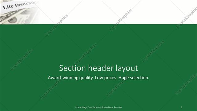 Section Header presentation slide layout
