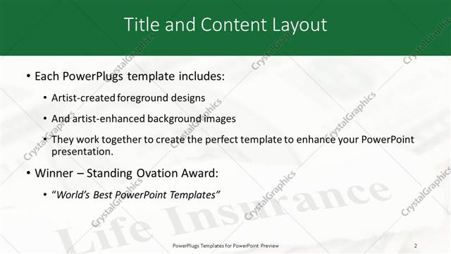 Title and Content presentation slide layout