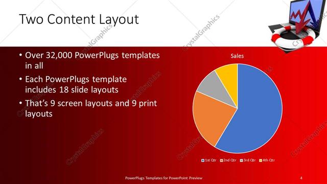 Two Content presentation slide layout