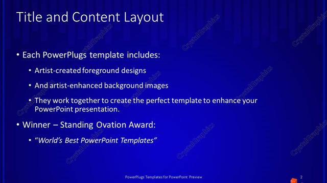 Title and Content presentation slide layout