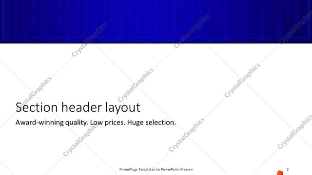 Section Header presentation slide layout