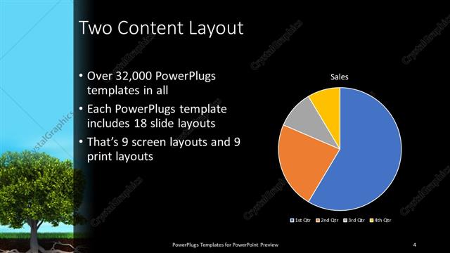 Two Content presentation slide layout