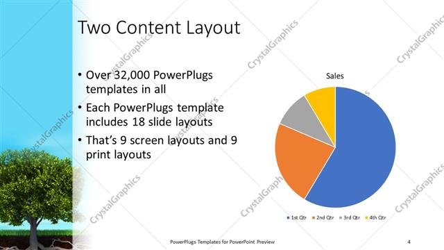 Two Content presentation slide layout